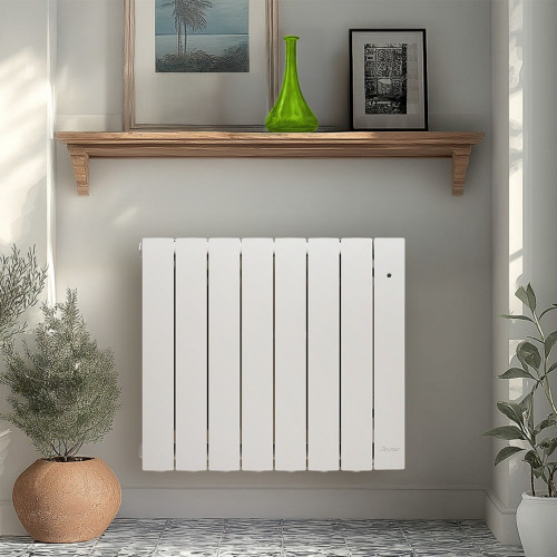 Radiateur électrique connecté à inertie fluide Orosi 2 1400W SAUTER blanc - SAUTER