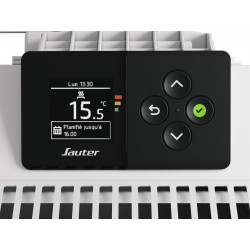 Radiateur électrique connecté à inertie sèche Kaminari 1000W SAUTER blanc - SAUTER