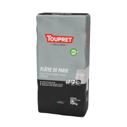 Plâtre Toupret De Paris 15 Kg En Poudre, Pour Mur / Plafond Intérieur de marque Toupret, référence: B10005400