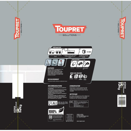 Plâtre Toupret De Paris 15 Kg En Poudre, Pour Mur / Plafond Intérieur - Toupret