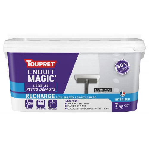 Recharge d'enduit en pate Recharge magic' TOUPRET 7 kg - Toupret