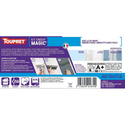 Recharge d'enduit en pate Recharge magic' TOUPRET 7 kg - Toupret