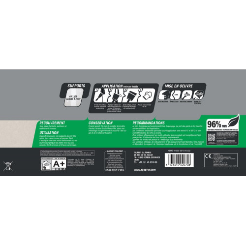 Enduit pour bande a joint en pate TOUPRET 15 kg - Toupret
