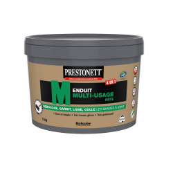 Enduit multifonction en pâte 4 en 1 PRESTONETT blanc 5 kg - PRESTONETT