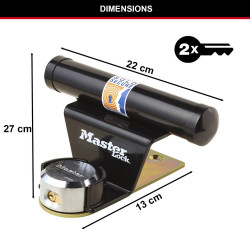 Antivol pour porte de garage basculante MASTERLOCK 1488EURDAT noir - MASTER LOCK