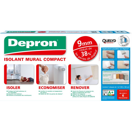 Carton De 7 Plaques Mur Depron L.1000 X L.1000 X Ep.9 Mm - DEPRON