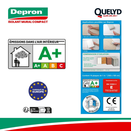 Carton De 7 Plaques Mur Depron L.1000 X L.1000 X Ep.9 Mm - DEPRON
