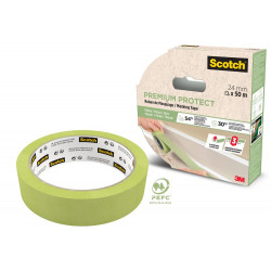 Ruban de masquage SCOTCH l.24 mm x L.50 m premium protect - SCOTCH