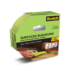 Ruban de masquage SCOTCH l.36 mm x L.41 m surfaces rugueuses de marque SCOTCH, référence: B10008800