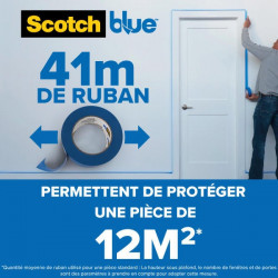 Ruban de masquage SCOTCH l.36 mm x L.41 m surfaces rugueuses - SCOTCH