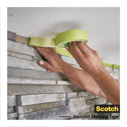 Ruban de masquage SCOTCH l.24 mm x L.41 m surfaces rugueuses - SCOTCH