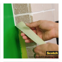 Ruban de masquage SCOTCH l.24 mm x L.41 m surfaces rugueuses - SCOTCH