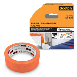 Ruban de masquage extérieur SCOTCH l.48 mm x L.25 m surfaces rugueuses de marque SCOTCH, référence: B10009000