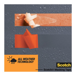 Ruban de masquage extérieur SCOTCH l.48 mm x L.25 m surfaces rugueuses - SCOTCH