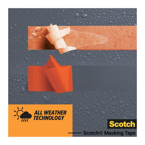 Ruban de masquage extérieur SCOTCH l.48 mm x L.25 m surfaces rugueuses - SCOTCH
