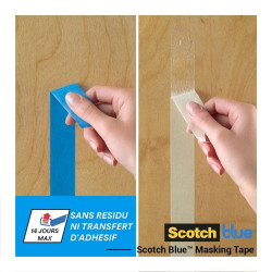 Ruban de masquage SCOTCH Finitions parfaites l.24 mm x L.41 m multisurface - SCOTCH