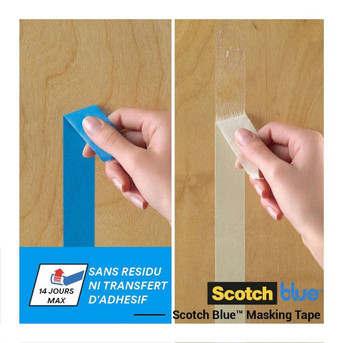 Ruban de masquage SCOTCH Finitions parfaites l.24 mm x L.41 m multisurface - SCOTCH