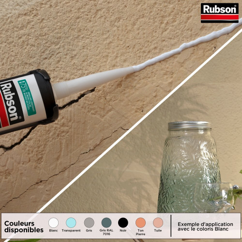 Mastic d'étanchéité Ft101 jointe et colle RUBSON gris 7016, 280 ml - RUBSON