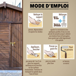 Enduit en poudre Gros trous SINTO bois clair 1 kg - SINTO