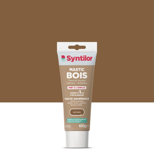 Mastic Biosourcé SYNTILOR bois foncé 400 g - SYNTILOR