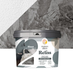 Enduit décoratif Reliss beton MAISON DECO, ardoise, 15kg de marque MAISON DECO, référence: B10012400