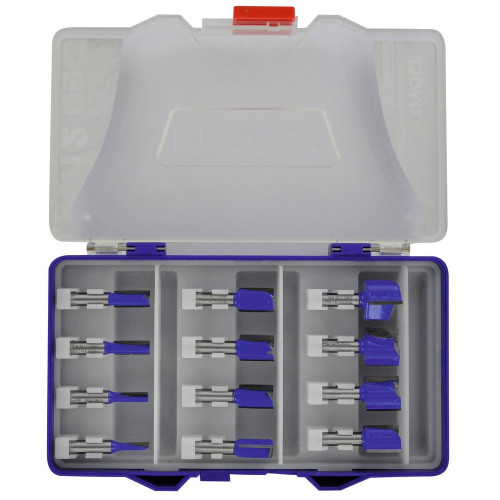Coffret de 12 fraises droites a rainer surfacage technic, Diam.5 a 25 mm TIVOLY - TIVOLY