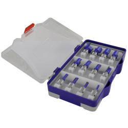 Coffret de 12 fraises droites a rainer surfacage technic, Diam.5 a 25 mm TIVOLY - TIVOLY