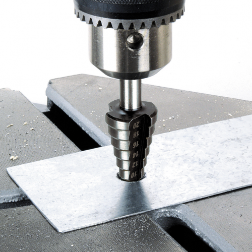 Fraise étagée HSS tige 8 mm diamètre  4-20 mm WOLFCRAFT - WOLFCRAFT