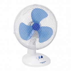 Ventilateur de table Bestron DDF27W - 30 W - 27 cm - 3 vitesses - Blanc et Bleu de marque Bestron, référence: B9776100