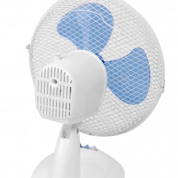 Ventilateur de table Bestron DDF27W - 30 W - 27 cm - 3 vitesses - Blanc et Bleu - Bestron