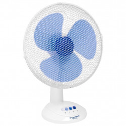 Ventilateur de bureau Bestron DDF35W - 40 W - 35 cm - 3 vitesses - Blanc et Bleu de marque Bestron, référence: B9776300