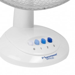 Ventilateur de bureau Bestron DDF35W - 40 W - 35 cm - 3 vitesses - Blanc et Bleu - Bestron
