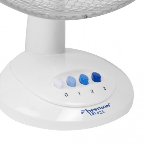 Ventilateur de bureau Bestron DDF35W - 40 W - 35 cm - 3 vitesses - Blanc et Bleu - Bestron