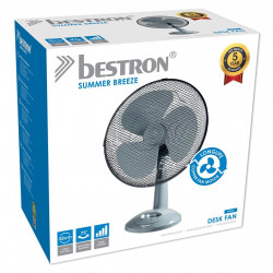 Ventilateur de table Bestron DDF35G - 40 W - 35 cm - 3 vitesses - Gris de marque Bestron, référence: B9776400