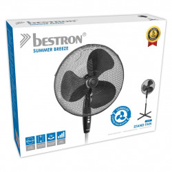 Ventilateur sur pied Bestron ASV45Z - 45 W - 45 cm - Hauteur réglable - Noir - Bestron