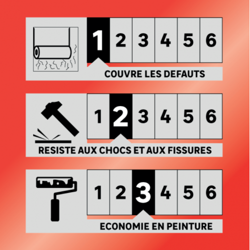 Papier vinyle à peindre revêtement de rénovation sur intissé 150 g/m² variovlies - RL DECOR