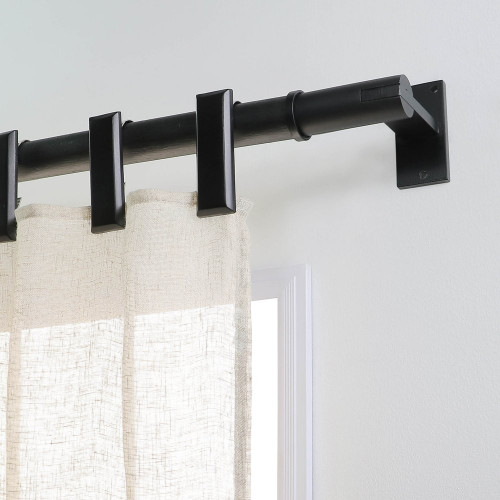 Lot de 2 embouts Atelier, noir mat, pour tringle à rideau Diam.28 mm MOBOIS - MOBOIS