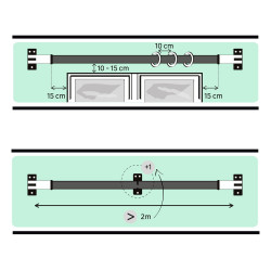 Lot de 2 embouts Atelier, noir mat, pour tringle à rideau Diam.28 mm MOBOIS - MOBOIS