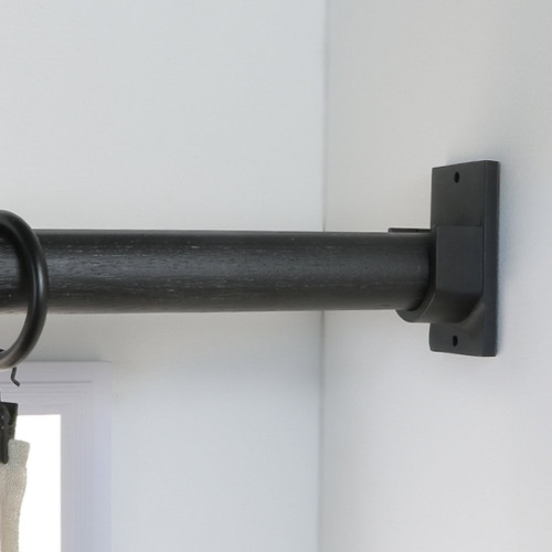 Lot de 2 naissances tringle à rideau Atelier, 28 mm noir mat MOBOIS - MOBOIS