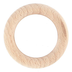 Lot de 10 anneaux bois Alma pour tringle D28 mm bois naturel mat brut de marque MOBOIS, référence: B9832000