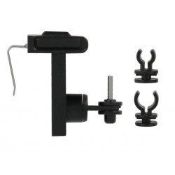 Lot de 2 supports sans perçage barre de vitrage Clip'vit, 10 mm noir mat MOBOIS de marque MOBOIS, référence: B9832400