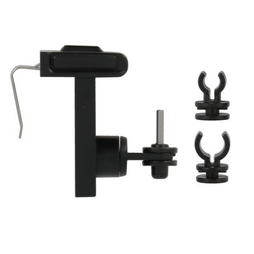 Lot de 2 supports sans perçage barre de vitrage Clip'vit, 10 mm noir mat MOBOIS - MOBOIS