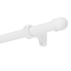 Kit de tringle à rideau Alma Diam.28 mm laqué blanc 180 cm de marque MOBOIS, référence: B9832600