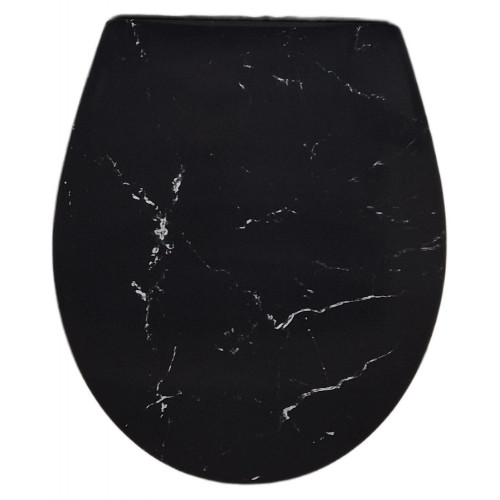 Abattant wc thermodur frein de chute declip decor marbre noir vif - VIF