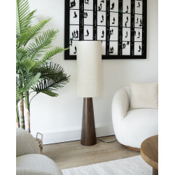 Lampadaire Louc, bois, marron,  H.140 cm, E27 de marque LX FRANCE, référence: B9976000