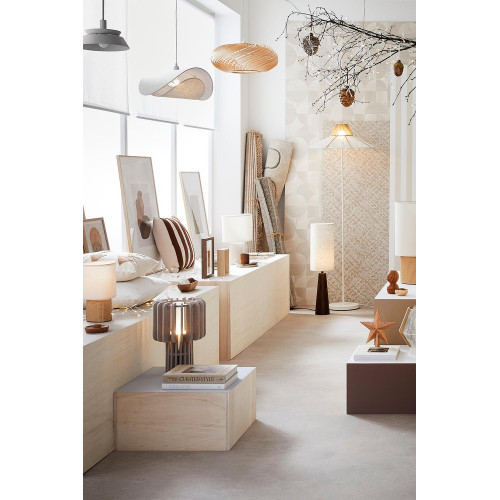 Lampadaire Louc, bois, marron,  H.140 cm, E27 - LX FRANCE