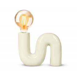 Lampe à poser Pop S, vanille, céramique, H.20 cm, E27 de marque LX FRANCE, référence: B9976500