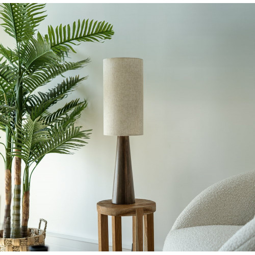 Lampe Louc, bois, marron,  H.75 cm, E27 - LX FRANCE