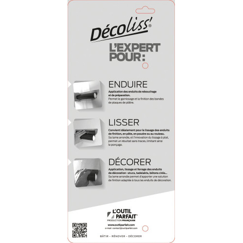Couteau pour enduire DECOLISS' 30 cm L'OUTIL PARFAIT - L'OUTIL PARFAIT
