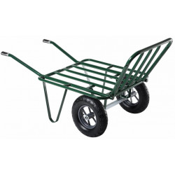 Brouette Agricola Twin 2 roues gonflées Ø 400 mm - châssis tubulaire de marque HAEMMERLIN, référence: J342800
